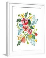 Red Floral Array I-Sara Berrenson-Framed Art Print