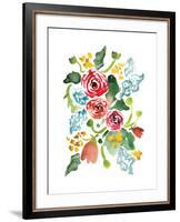 Red Floral Array I-Sara Berrenson-Framed Art Print