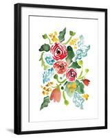 Red Floral Array I-Sara Berrenson-Framed Art Print