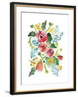 Red Floral Array I-Sara Berrenson-Framed Art Print