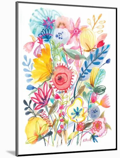 Red Floral Center-Kerstin Stock-Mounted Art Print