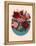 Red Floral Collage-null-Framed Stretched Canvas