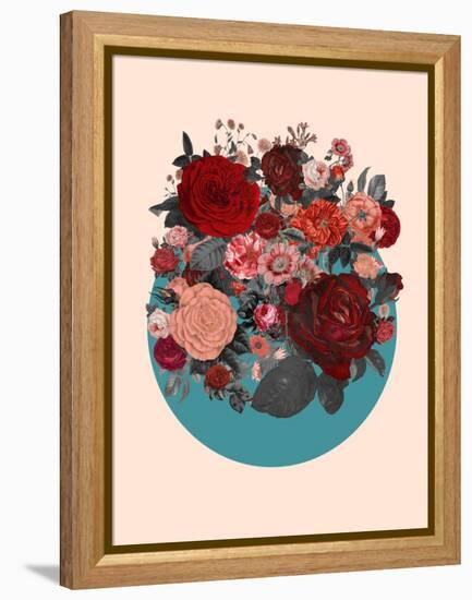 Red Floral Collage-null-Framed Stretched Canvas