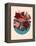 Red Floral Collage-null-Framed Stretched Canvas