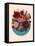 Red Floral Collage-null-Framed Stretched Canvas