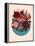 Red Floral Collage-null-Framed Stretched Canvas