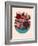 Red Floral Collage-null-Framed Art Print