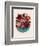 Red Floral Collage-null-Framed Art Print