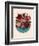 Red Floral Collage-null-Framed Art Print