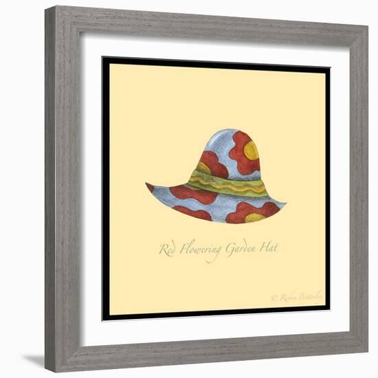 Red Flowering Garden Hat-Robin Betterley-Framed Giclee Print