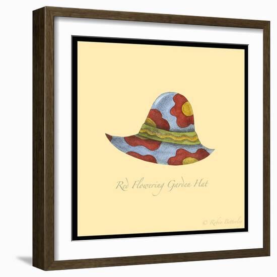 Red Flowering Garden Hat-Robin Betterley-Framed Giclee Print