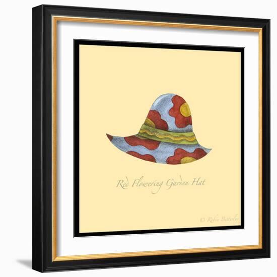 Red Flowering Garden Hat-Robin Betterley-Framed Giclee Print