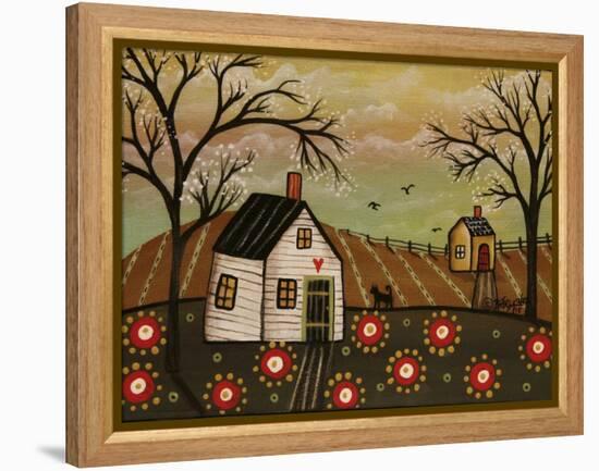 Red Flowers 1-Karla Gerard-Framed Premier Image Canvas