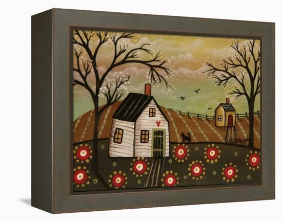 Red Flowers 1-Karla Gerard-Framed Premier Image Canvas