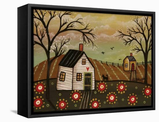 Red Flowers 1-Karla Gerard-Framed Premier Image Canvas