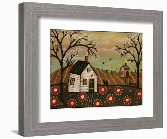 Red Flowers 1-Karla Gerard-Framed Premium Giclee Print