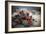 Red Flowers Bloom From A Cactus On The Desert Floor - Joshua Tree National Park-Dan Holz-Framed Photographic Print