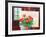 Red Flowers with Painting-Guy Charon-Framed Collectable Print