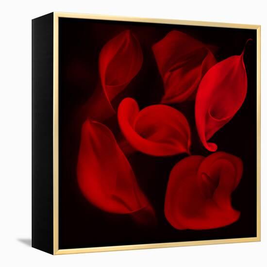 Red Flowers-Unaciertamirada-Framed Premier Image Canvas