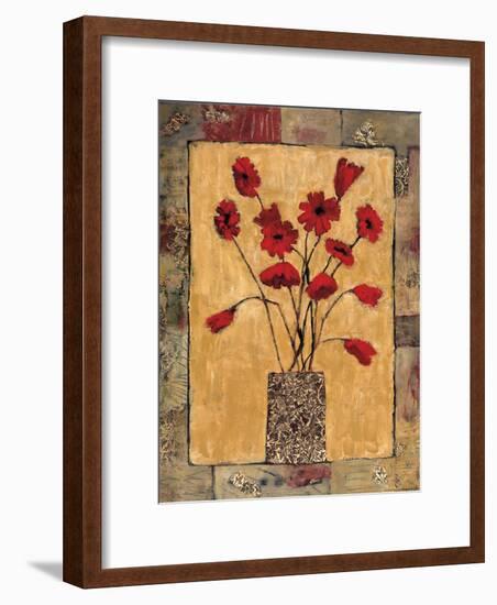 Red Flowers-Bagnato Judi-Framed Art Print