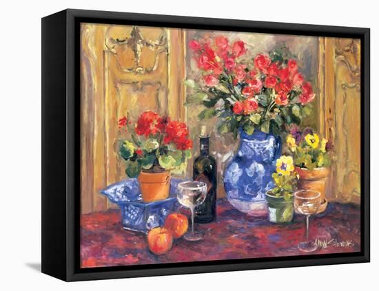 Red Flowers-Stevens Allayn-Framed Stretched Canvas
