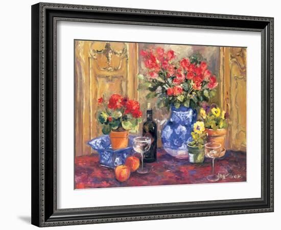 Red Flowers-Stevens Allayn-Framed Art Print