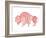 Red Folk Art Buffalo-Kerstin Stock-Framed Art Print