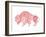 Red Folk Art Buffalo-Kerstin Stock-Framed Art Print