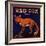 Red Fox Brand - Orange, California - Citrus Crate Label-Lantern Press-Framed Art Print