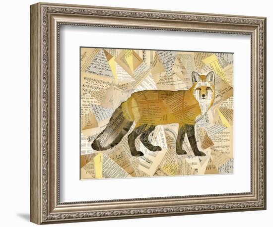 Red Fox Collage I-Nikki Galapon-Framed Art Print