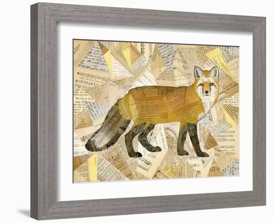 Red Fox Collage I-Nikki Galapon-Framed Art Print
