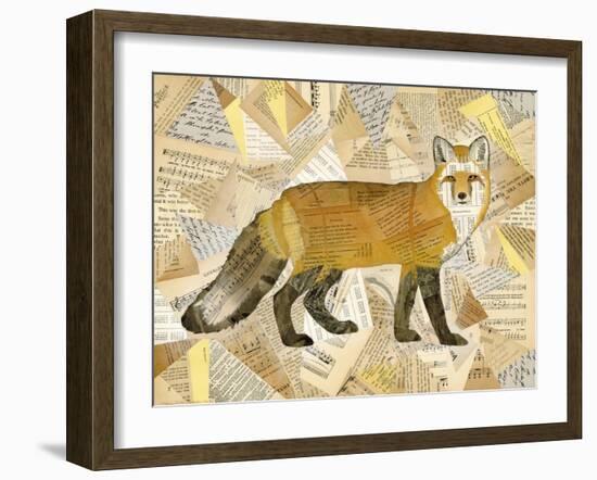 Red Fox Collage I-Nikki Galapon-Framed Art Print