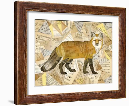 Red Fox Collage I-Nikki Galapon-Framed Art Print