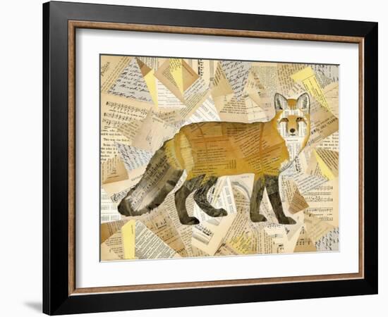 Red Fox Collage I-Nikki Galapon-Framed Art Print