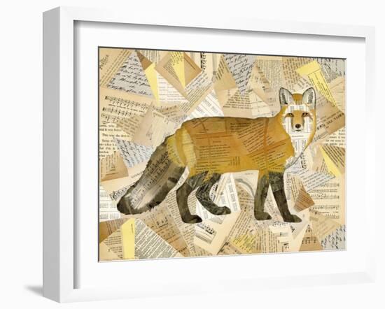 Red Fox Collage I-Nikki Galapon-Framed Art Print