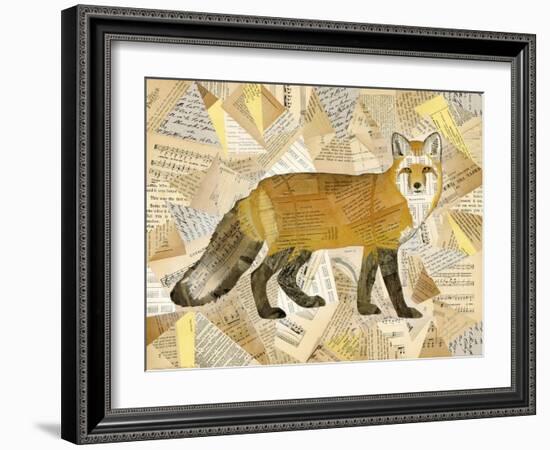 Red Fox Collage I-Nikki Galapon-Framed Art Print