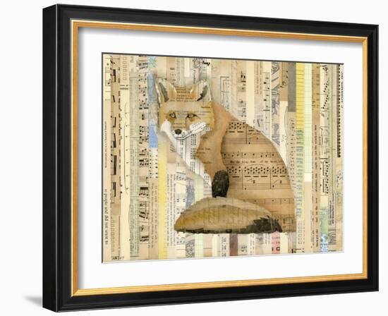 Red Fox Collage II-Nikki Galapon-Framed Art Print