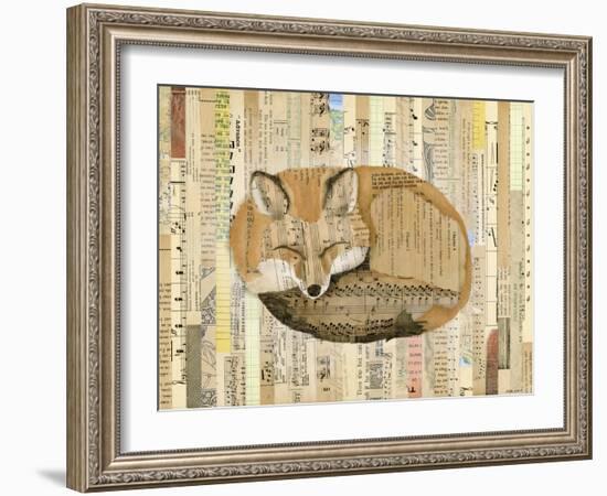 Red Fox Collage III-Nikki Galapon-Framed Art Print