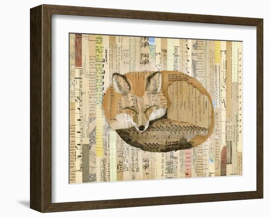 Red Fox Collage III-Nikki Galapon-Framed Art Print