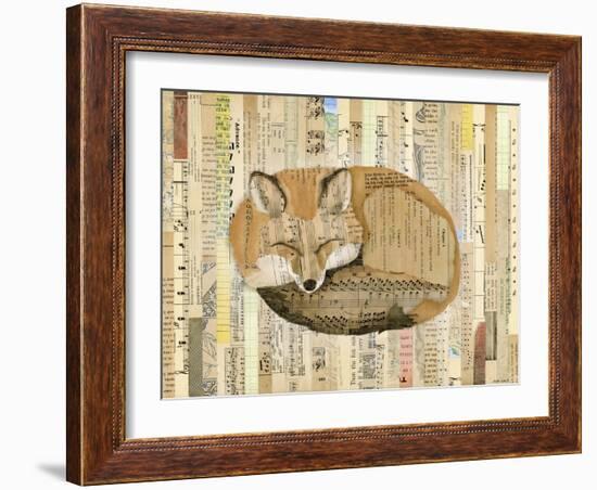 Red Fox Collage III-Nikki Galapon-Framed Art Print