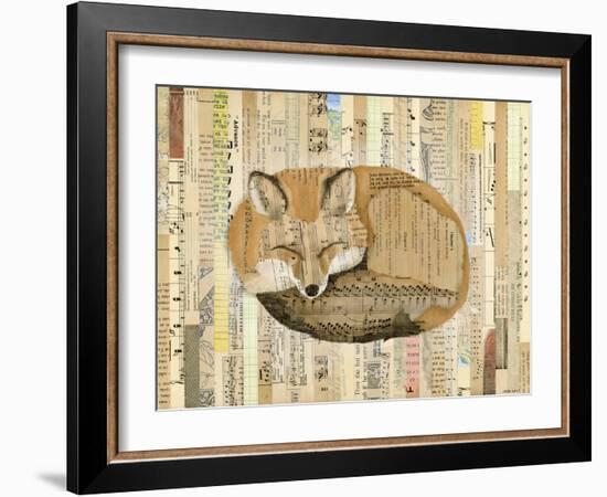 Red Fox Collage III-Nikki Galapon-Framed Art Print