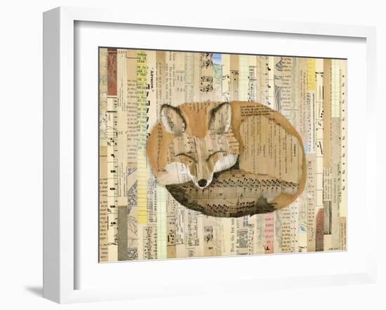 Red Fox Collage III-Nikki Galapon-Framed Art Print