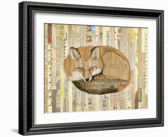 Red Fox Collage III-Nikki Galapon-Framed Art Print