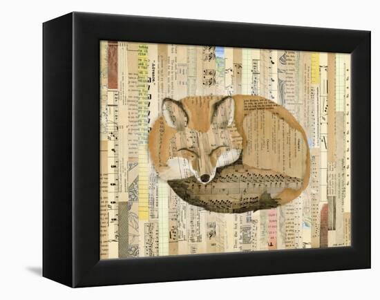 Red Fox Collage III-Nikki Galapon-Framed Stretched Canvas