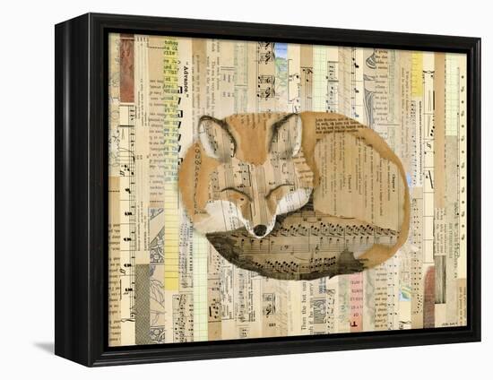 Red Fox Collage III-Nikki Galapon-Framed Stretched Canvas