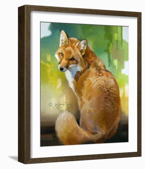 Red Fox Looking Back-Joni Johnson-Godsy-Framed Giclee Print