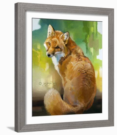 Red Fox Looking Back-Joni Johnson-Godsy-Framed Giclee Print