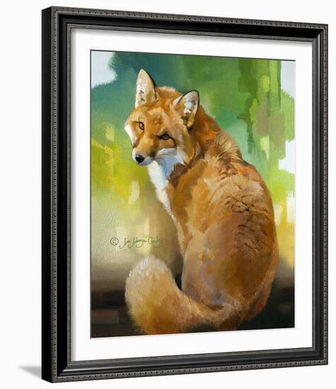 Red Fox Looking Back-Joni Johnson-Godsy-Framed Giclee Print