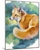 Red Fox on Green-Joni Johnson-Godsy-Mounted Giclee Print
