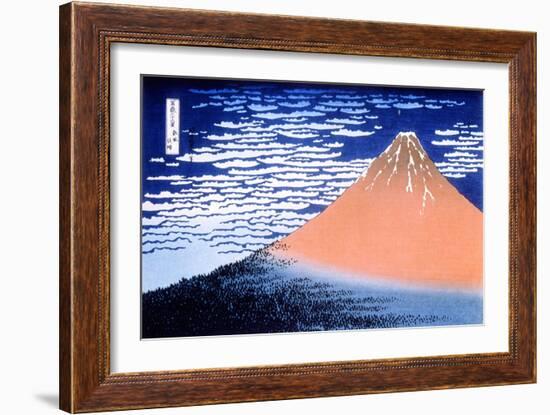 Red Fuji, 1823-1831-Katsushika Hokusai-Framed Giclee Print